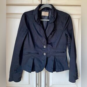 Buffalo David Bitton black blazer. Large, feminine cut and details.